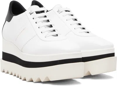 Stella Mccartney 80mm Sneak-elyse Two-tone Platform Sneakers In White