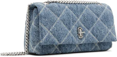 Marc Jacobs Mini Quilted Denim Dual Chain Shoulder Bag In Blue