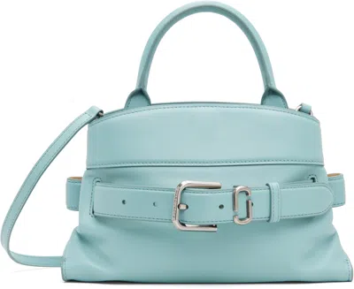 Marc Jacobs Small Leather Satchel Handbag Detachable Strap In Blue