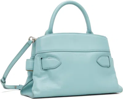 Marc Jacobs Small Leather Satchel Handbag Detachable Strap In Blue