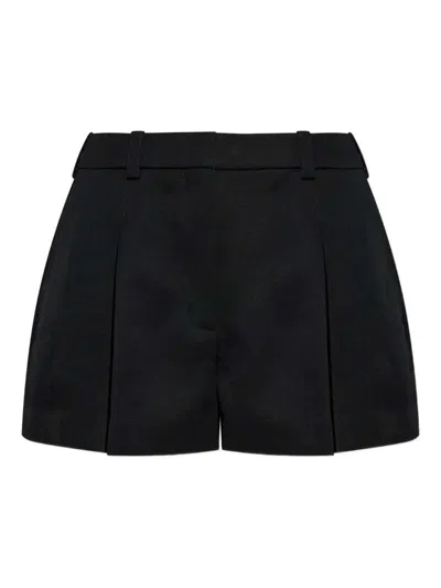 Givenchy Wool Bermuda Shorts Front Pleats Belt Loops In Black