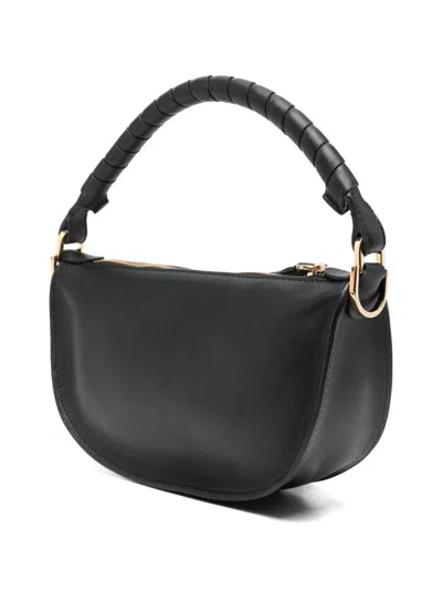Chloé Mini Marcie Shoulder Bag In Soft Leather In Gray
