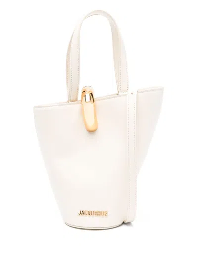 Jacquemus Womens Light Ivory Le Petit Bambola Small Leather Top-handle Bag In White