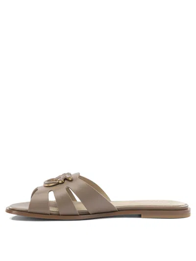 Pinko Flat Shoes Brown In Nude