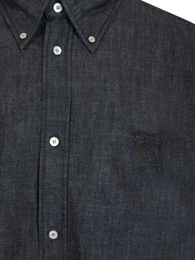 Acne Studios Shirts Blue In Black