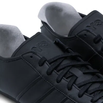 Y-3 Black And White Leather Tokyo Sneakers In Black