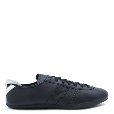 Y-3 Black And White Leather Tokyo Sneakers In Black