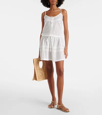 Melissa Odabash Bailey Open-knit Minidress In White