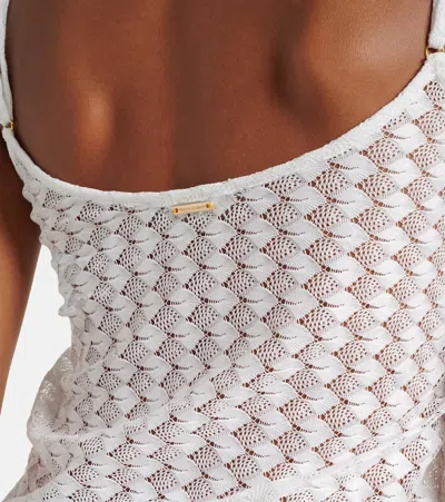 Melissa Odabash Bailey Open-knit Minidress In White