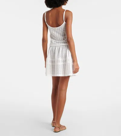 Melissa Odabash Bailey Open-knit Minidress In White