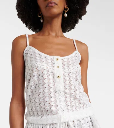 Melissa Odabash Bailey Open-knit Minidress In White