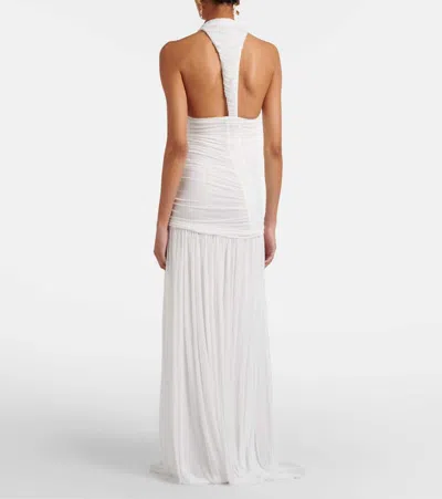 Christopher Esber Bridal Orion Ruched Halterneck Gown In Brown