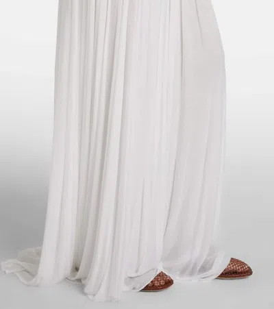 Christopher Esber Bridal Orion Ruched Halterneck Gown In Brown