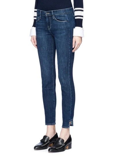 Shop Frame 'le Skinny De Jeanne' Staggered Cuff Cropped Jeans