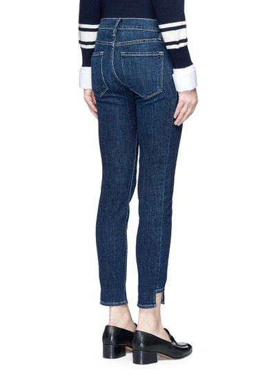 Shop Frame 'le Skinny De Jeanne' Staggered Cuff Cropped Jeans