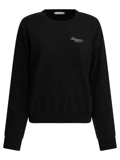 Givenchy Sweatshirt Featuring Signature Brand Stamp Crewneck In Black