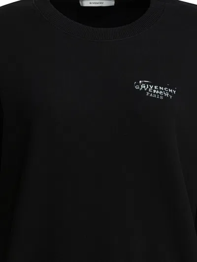 Givenchy Sweatshirt Featuring Signature Brand Stamp Crewneck In Black