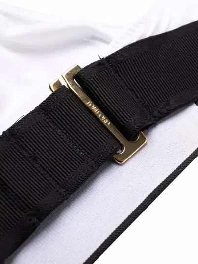 Tom Ford Logo Modal Jersey Triangle Bra In White