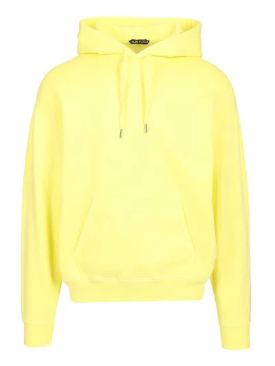 Tom Ford Organic Cotton Hoodie Sweatshirt Sweatshirts Yellow In Yellow