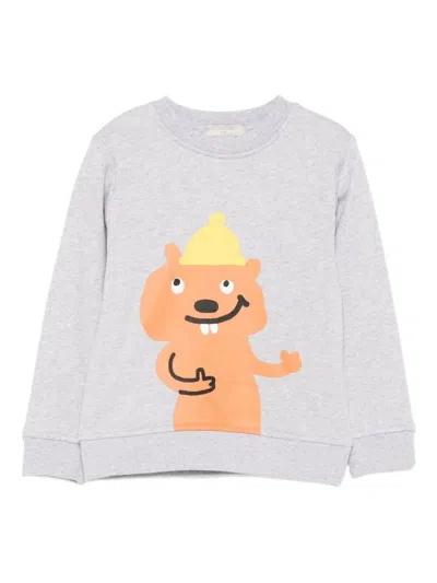 Stella Mccartney Squirrel-print Sweatshirt In Gray