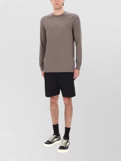 Rick Owens Level Crew Neck Long Sleeve T-shirt In Gray