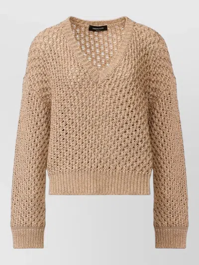 Fabiana Filippi Women Brown Moulin Wool Sweater, Xs Luxury Sweaters & Knitwear For Women Darveys In Neutral