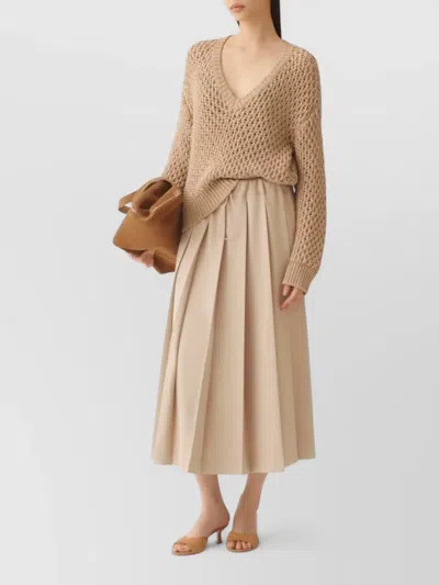 Fabiana Filippi Women Brown Moulin Wool Sweater, Xs Luxury Sweaters & Knitwear For Women Darveys In Neutral