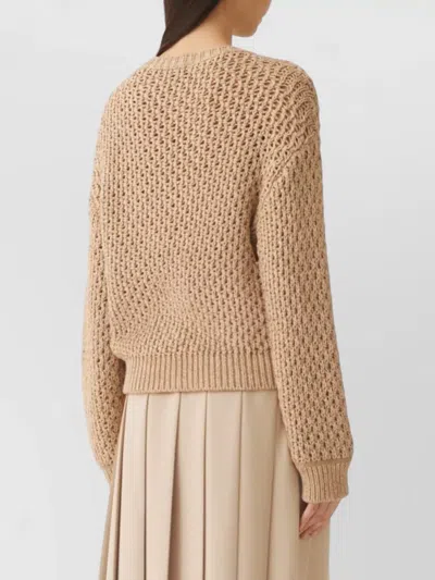 Fabiana Filippi Women Brown Moulin Wool Sweater, Xs Luxury Sweaters & Knitwear For Women Darveys In Neutral