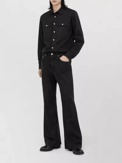 Rick Owens Bolan Bootcut Belt Loop Five Pocket Trousers In Black