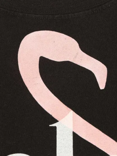 Chloé Women Black Crewneck T-shirt With Maxi Logo Print On The Front In Cotton Woman