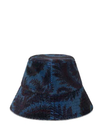 Etro Ribbed Bucket Hat Man Wide Brim In Multi