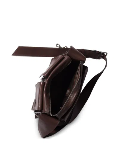 Miu Miu Suede Utilitaire Crossbody Bag Adjustable Strap In Brown