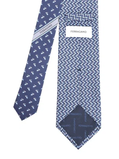 Ferragamo Men Silk Tie In Multi