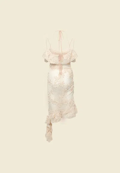 Houseofsunny Fiore Bianco Dress In White