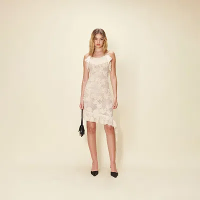 Houseofsunny Fiore Bianco Dress In White