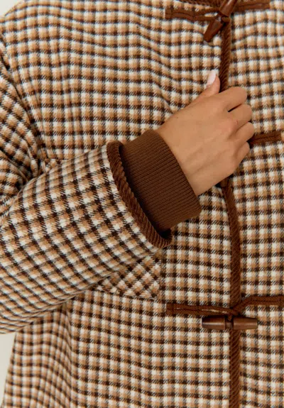 House Of Sunny Retro Blanket Jacket With Detatchable Scarf In Gray