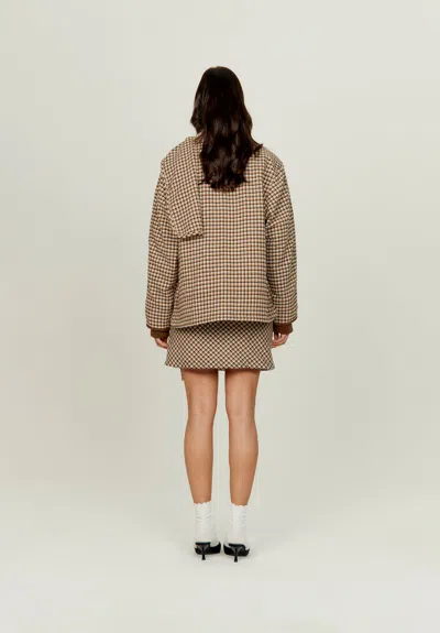 House Of Sunny Retro Blanket Jacket With Detatchable Scarf In Gray