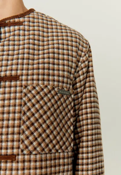 House Of Sunny Retro Blanket Jacket With Detatchable Scarf In Gray