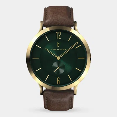 Lilienthal Berlin The Classic Gold Green Leather Dark Brown