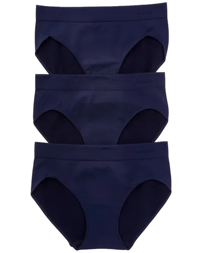 Le Mystere 3pk Seamless Comfort Hipster In Blue
