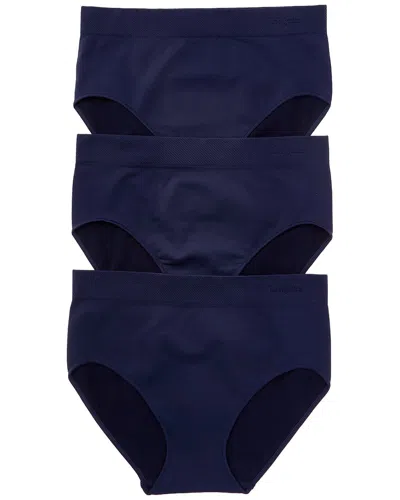 Le Mystere 3pk Seamless Comfort Hipster In Blue