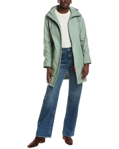 Hunter Rubberized Rain Jacket In Green