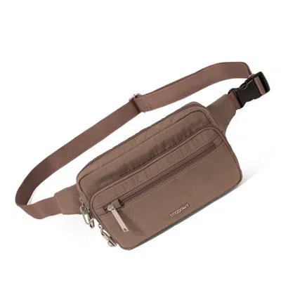 Baggallini Securtex Anti-theft Sling Belt Bag In Brown