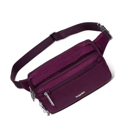 Baggallini Securtex Anti-theft Belt Bag Sling In Mulberry