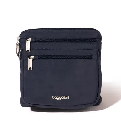 Baggallini Securtex Anti-theft Crossbody Bag In Blue