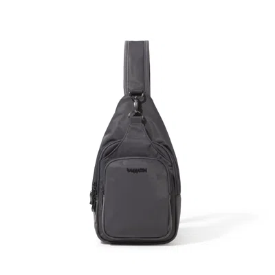 Baggallini Central Park Sling Bag In Smoke Twill