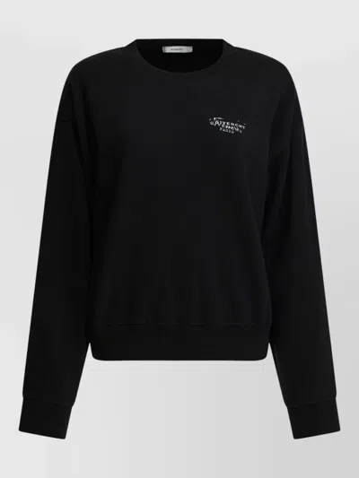 Givenchy Sweatshirt Featuring Signature Brand Stamp Crewneck In Black