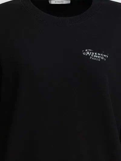 Givenchy Sweatshirt Featuring Signature Brand Stamp Crewneck In Black