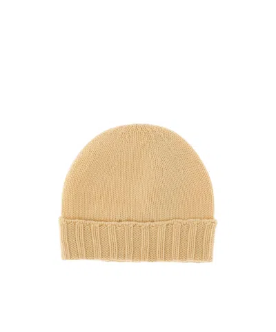 Drumohr Cashmere Ribbed Beanie In Brown