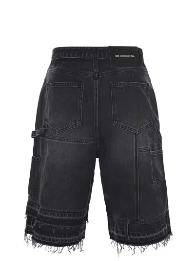 Andersson Bell Patchwork Denim Shorts In Black